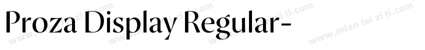 Proza Display Regular字体转换